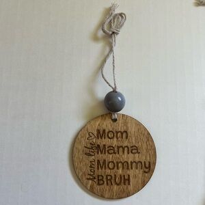 Wooden rear-view mirror car charm